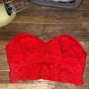 Red crop top